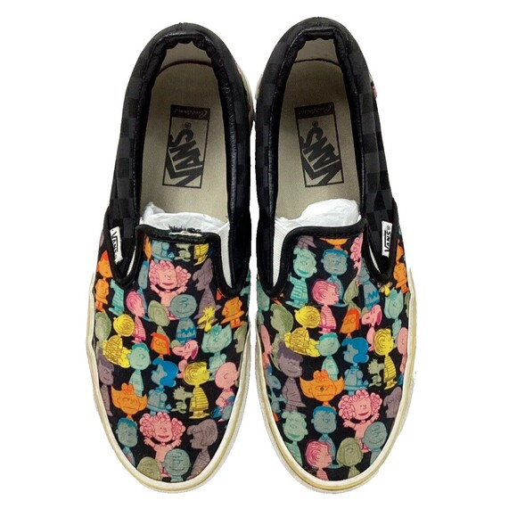 Vans-Charlie Brown-Men Sz 8- Colorful Characters-Black Checkered-Low Skate Shoes main image 4